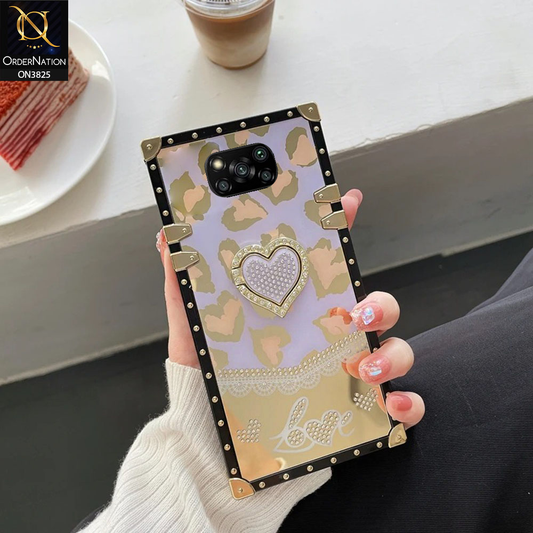 Xiaomi Poco X3 Pro Cover - Design3 - Heart Bling Diamond Glitter Soft TPU Trunk Case With Ring Holder