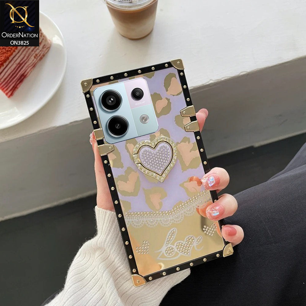 Xiaomi Redmi Note 13 Pro 4G Cover - Design3 - Heart Bling Diamond Glitter Soft TPU Trunk Case With Ring Holder