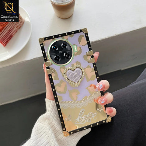 Tecno Spark 20 Pro Plus Cover - Design3- Heart Bling Diamond Glitter Soft TPU Trunk Case With Ring Holder
