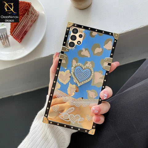 Samsung Galaxy A23 Cover - Design4 - Heart Bling Diamond Glitter Soft TPU Trunk Case With Ring Holder