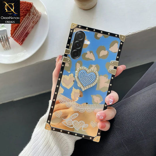 Samsung Galaxy A56 Cover - Design4 - Heart Bling Diamond Glitter Soft TPU Trunk Case With Ring Holder