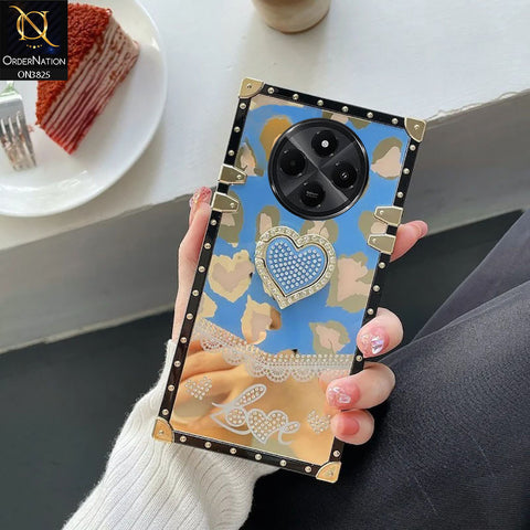 Xiaomi Redmi 14R Cover - Design4 - Heart Bling Diamond Glitter Soft TPU Trunk Case With Ring Holder