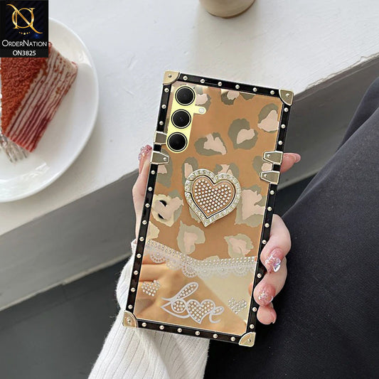 Samsung Galaxy A16 Cover - Design5 - Heart Bling Diamond Glitter Soft TPU Trunk Case With Ring Holder