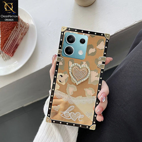 Xiaomi Redmi Note 13 Cover - Design5 - Heart Bling Diamond Glitter Soft TPU Trunk Case With Ring Holder