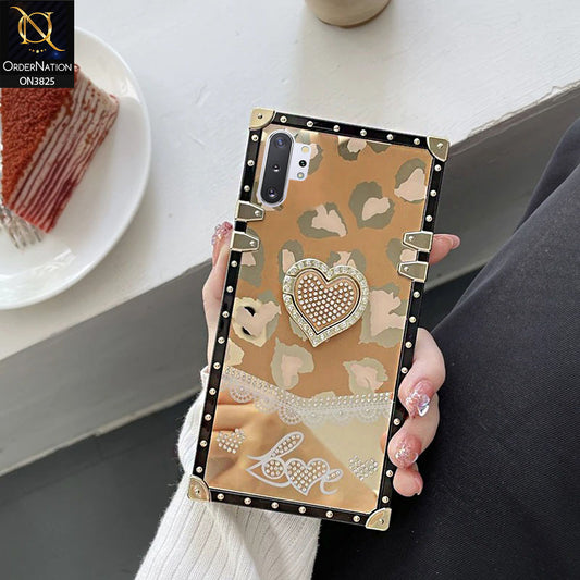 Samsung Galaxy Note 10 Plus Cover - Design5 - Heart Bling Diamond Glitter Soft TPU Trunk Case With Ring Holderer