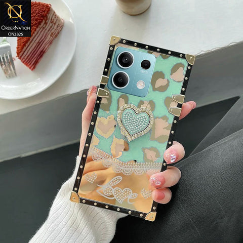 Xiaomi Redmi Note 13 Cover - Design6 - Heart Bling Diamond Glitter Soft TPU Trunk Case With Ring Holder