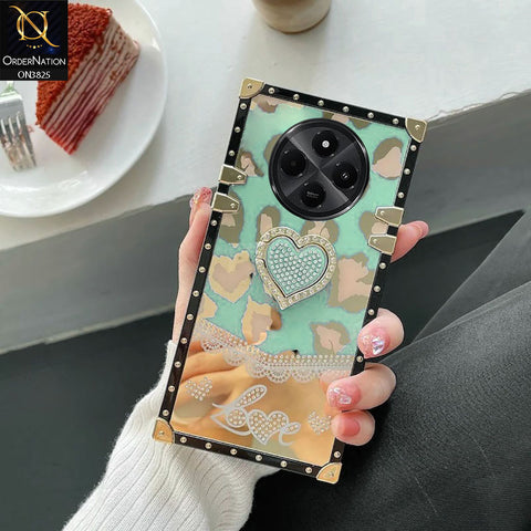 Xiaomi Redmi 14C Cover - Design6 - Heart Bling Diamond Glitter Soft TPU Trunk Case With Ring Holder