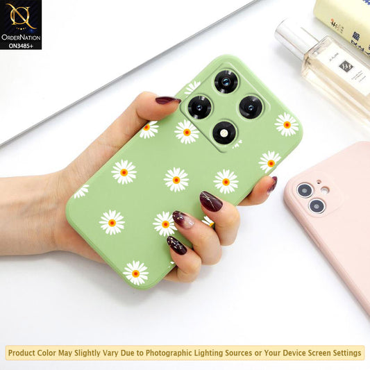 Infinix Note 30 Pro Cover - ONation Daisy Series - HQ Liquid Silicone Elegant Colors Camera Protection Soft Case (Fast Delivery)