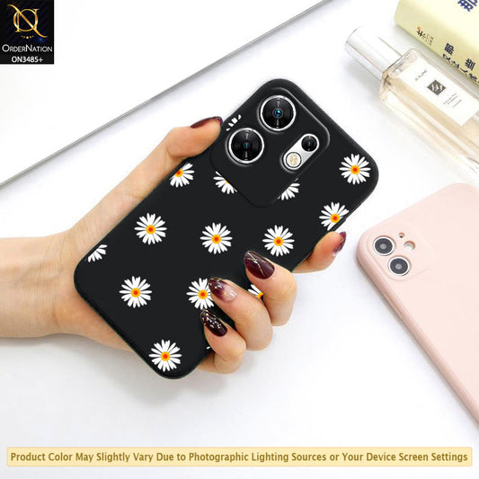 Infinix Zero 30 4G Cover - ONation Daisy Series - HQ Liquid Silicone Elegant Colors Camera Protection Soft Case