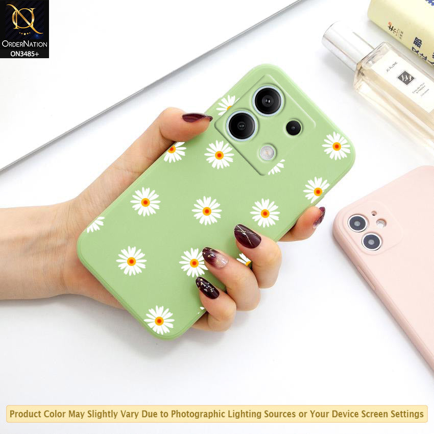 Xiaomi Redmi Note 13 Cover - ONation Daisy Series - HQ Liquid Silicone Elegant Colors Camera Protection Soft Case (Fast Delivery)