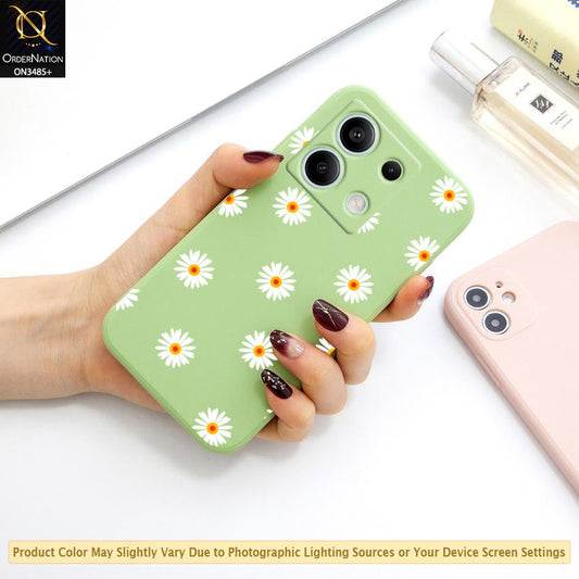 Xiaomi Redmi Note 13 Cover - ONation Daisy Series - HQ Liquid Silicone Elegant Colors Camera Protection Soft Case (Fast Delivery)