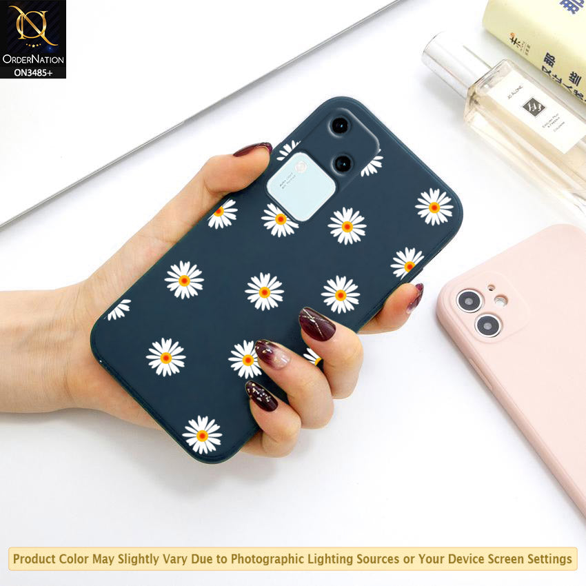 Vivo V30 Cover - ONation Daisy Series - HQ Liquid Silicone Elegant Colors Camera Protection Soft Case (Fast Delivery)