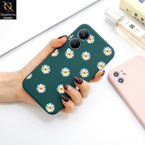 Vivo Y17s Cover - ONation Daisy Series - HQ Liquid Silicone Elegant Colors Camera Protection Soft Case