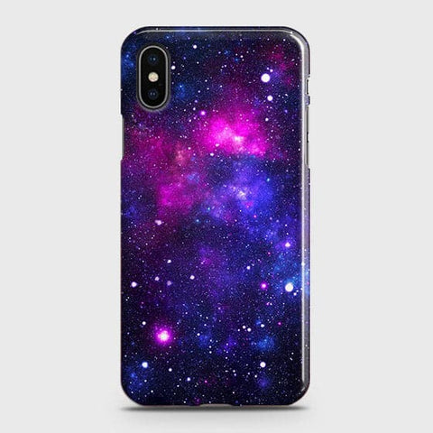 iPhone XS - Dark Galaxy Stars Modern Printed Hard Case ( Fast Delivery )