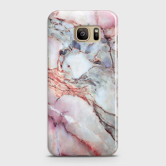 Samsung Galaxy S7 Edge - Violet Sky Marble Trendy Printed Hard Case ( Fast Delivery )