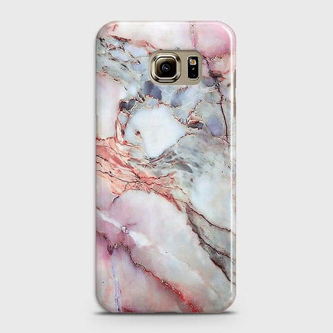 Samsung Galaxy S6 Edge - Violet Sky Marble Trendy Printed Hard Case ( Fast Delivery )