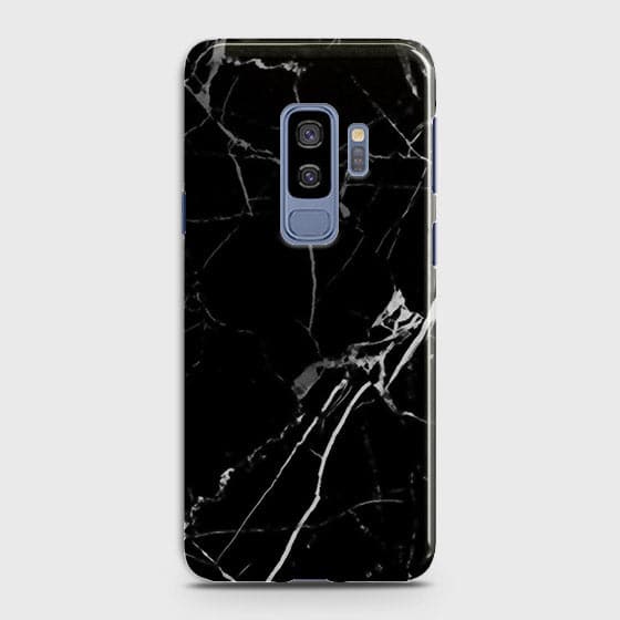 Samsung Galaxy S9 Plus - Black Modern Classic Marble Printed Hard Case (Fast Delivery)