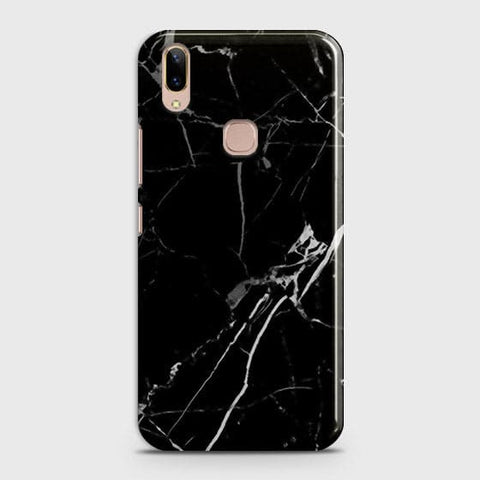 Vivo Y85 - Black Modern Classic Marble Printed Hard Case ( Fast Delivery )