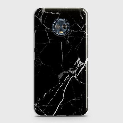 Motorola Moto G6 Plus - Black Modern Classic Marble Printed Hard Case (Fast Delivery)
