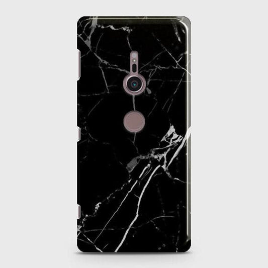 Sony Xperia XZ2 - Black Modern Classic Marble Printed Hard Case (Fast Delivery)