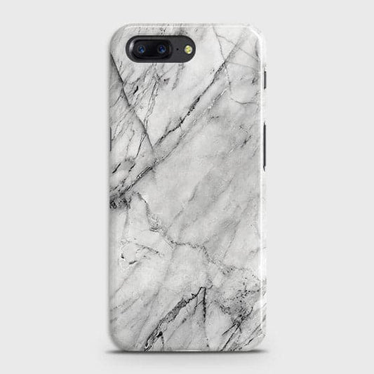 OnePlus 5 Cover - Matte Finish - Trendy White Floor Marble Printed Hard Case with Life Time Colors Guarantee - D2 B75 ( Fast Delivery )