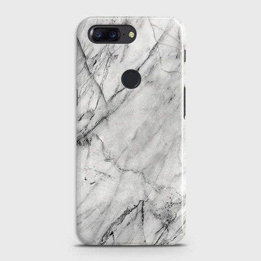 OnePlus 5T Cover - Matte Finish - Trendy White Floor Marble Printed Hard Case with Life Time Colors Guarantee - D2 ( Fast Delivery )