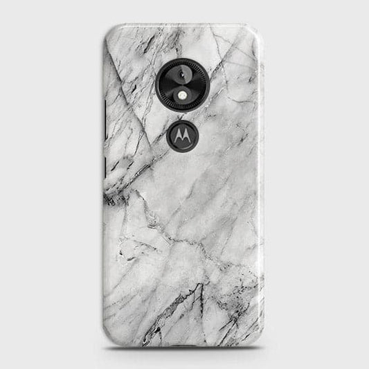 Motorola Moto E5 / G6 Play Cover - Matte Finish - Trendy White Floor Marble Printed Hard Case with Life Time Colors Guarantee ( Fast Delivery )