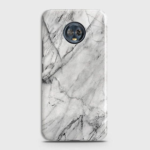 Motorola Moto G6 Plus Cover - Matte Finish - Trendy White Floor Marble Printed Hard Case with Life Time Colors Guarantee - D2(1) ( Fast Delivery )
