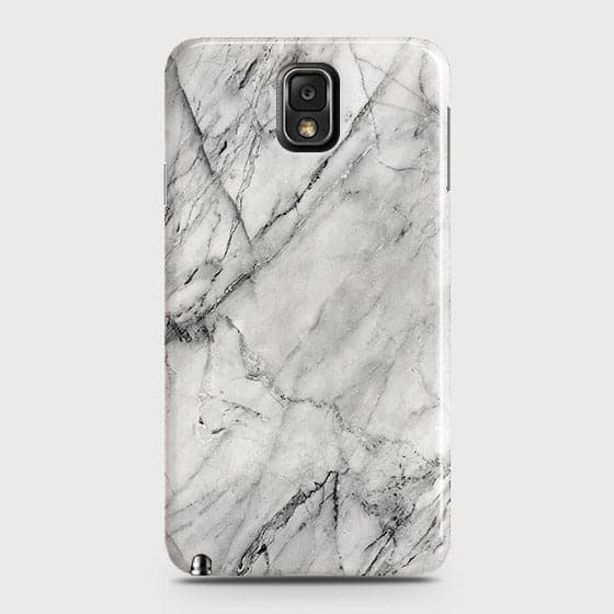 Samsung Galaxy Note 3 Cover - Matte Finish - Trendy White Floor Marble Printed Hard Case with Life Time Colors Guarantee (Fast Delivery)