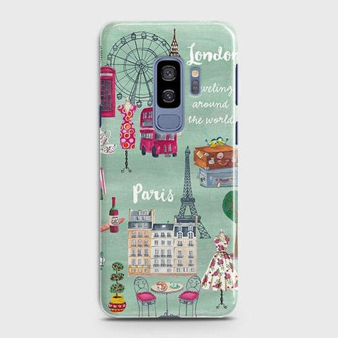 Samsung Galaxy S9 Plus Cover - Matte Finish - London, Paris, New York Modern Printed Hard Case With Life Time Colors Guarantee ( Fast Delivery )