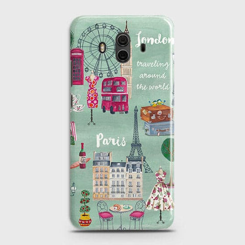 Huawei Mate 10 Cover - Matte Finish - London, Paris, New York Modern Printed Hard Case Life Time Colors Guarantee ( Fast Delivery )