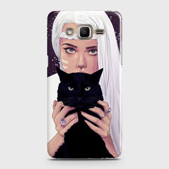 Samsung Galaxy Grand Prime / Grand Prime Plus / J2 Prime - Trendy Wild Black Cat Printed Hard Case With Life Time Colors Guarantee ( Fast Delivery )