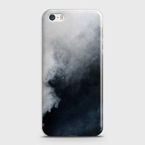 iPhone 5 & iPhone SE Cover - Matte Finish - Trendy Misty White and Black Marble Printed Hard Case with Life Time Colors Guarantee b48 ( Fast Delivery )