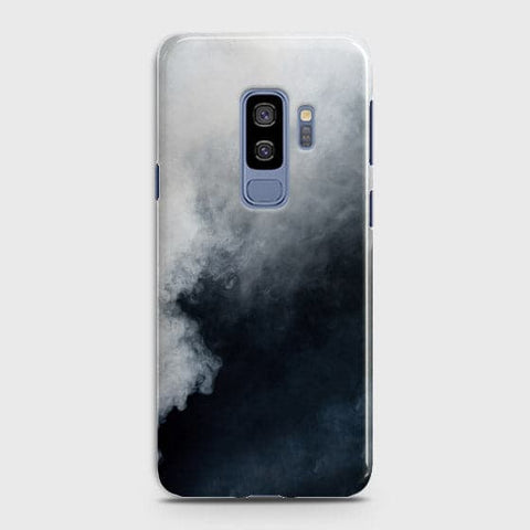 Samsung Galaxy S9 Plus Cover - Matte Finish - Trendy Misty White and Black Marble Printed Hard Case with Life Time Colors Guarante ( Fast Delivery )(M)