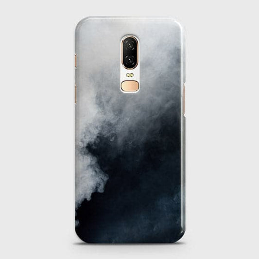 OnePlus 6 Cover - Matte Finish - Trendy Misty White and Black Marble Printed Hard Case with Life Time Colors Guarantee ( Fast Delivery )