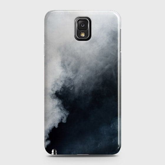 Samsung Galaxy Note 3 Cover - Matte Finish - Trendy Misty White and Black Marble Printed Hard Case with Life Time Colors Guarantee (Fast Delivery)
