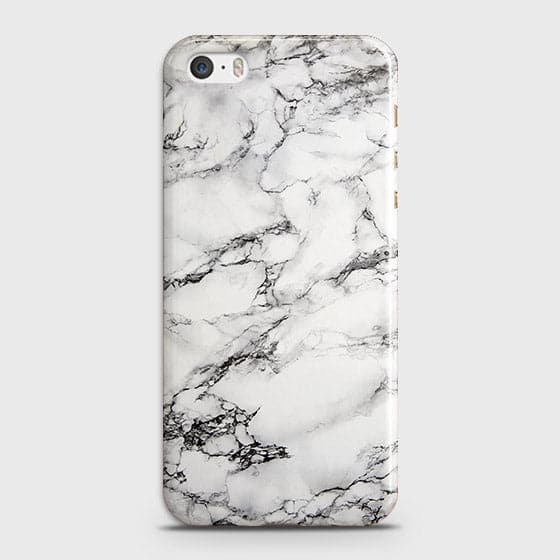 iPhone 5 & iPhone SE Cover - Matte Finish - Trendy Mysterious White Marble Printed Hard Case with Life Time Colors Guarante -B40(1) ( Fast Delivery )