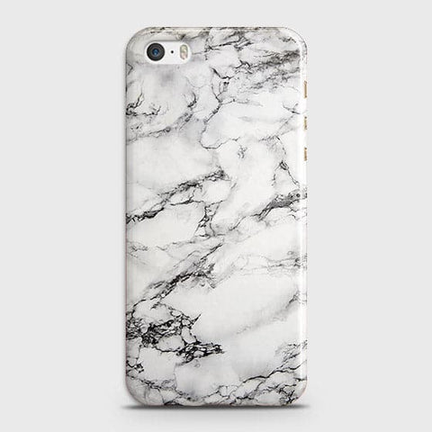 iPhone 5 & iPhone SE Cover - Matte Finish - Trendy Mysterious White Marble Printed Hard Case with Life Time Colors Guarante -B40(1) ( Fast Delivery )