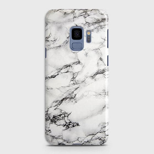 Samsung Galaxy S9 Cover - Matte Finish - Trendy Mysterious White Marble Printed Hard Case with Life Time Colors Guarantee B75 ( Fast Delivery )