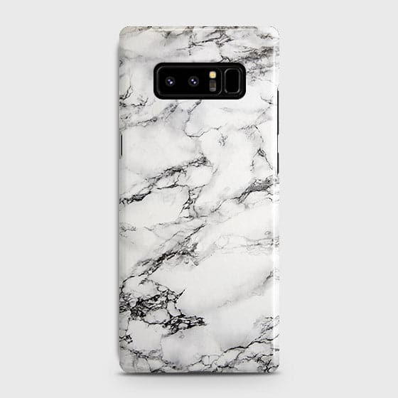 Samsung Galaxy Note 8 Cover - Matte Finish - Trendy Mysterious White Marble Printed Hard Case with Life Time Colors Guarantee ( Fast Delivery )