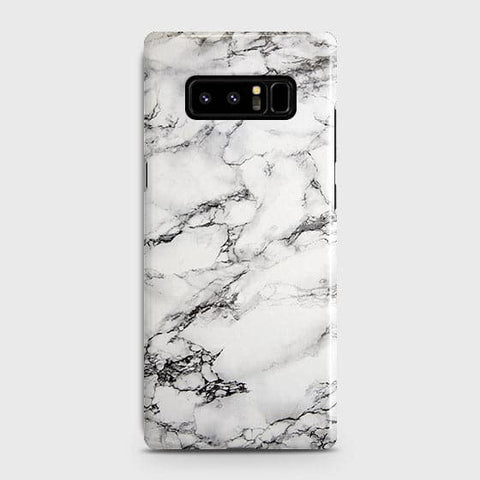 Samsung Galaxy Note 8 Cover - Matte Finish - Trendy Mysterious White Marble Printed Hard Case with Life Time Colors Guarantee ( Fast Delivery )