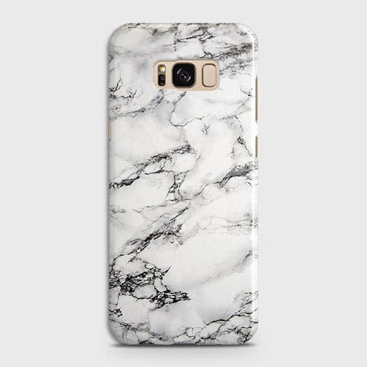 Samsung Galaxy S8 Cover - Matte Finish - Trendy Mysterious White Marble Printed Hard Case with Life Time Colors Guarantee ( Fast Delivery )
