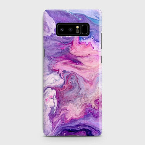 Samsung Galaxy Note 8 Cover - Chic Blue Liquid Marble Printed Hard Case with Life Time Colour Guarantee ( Fast Delivery )