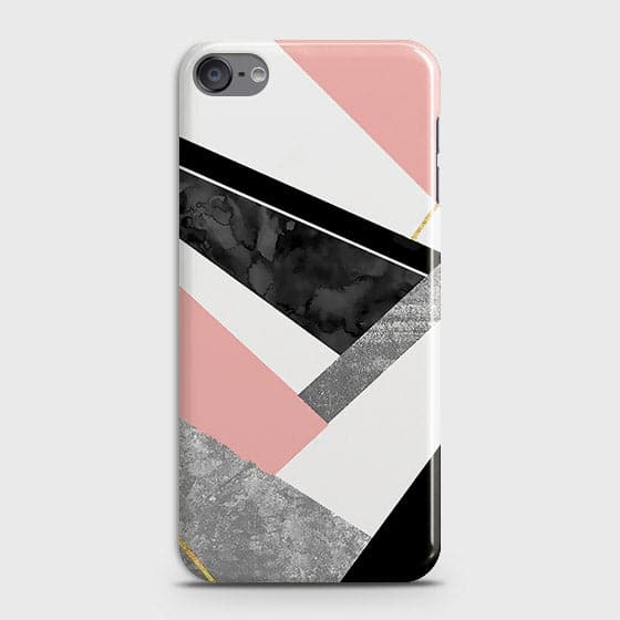 iPod Touch 6 Cover - Geometric Luxe Marble Trendy Printed Hard Case With Life Time Colour Guarantee ( Fast Delivery )
