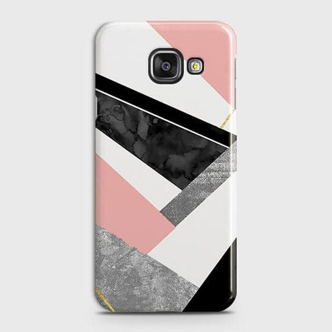 Samsung Galaxy J7 Max Cover - Geometric Luxe Marble Trendy Printed Hard Case With Life Time Colour Guarantee ( Fast Delivery )
