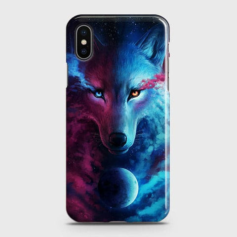 iPhone X Cover - Infinity Wolf  Trendy Printed Hard Case With Life Time Guarantee (Fast Delivery)