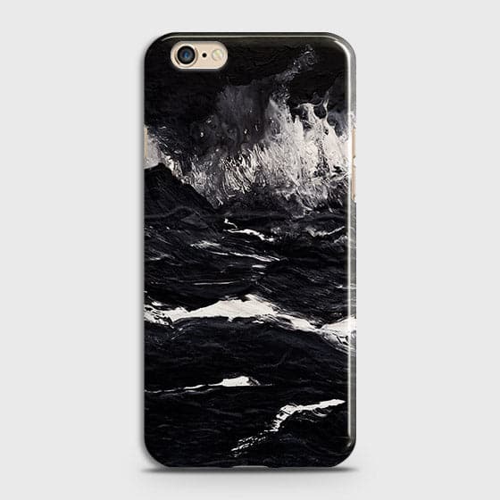 Oppo A57 Cover - Matte Finish -  Black Ocean Marble Trendy Printed Hard Case With Life Time Colour Guarantee b57 ( Fast Delivery )