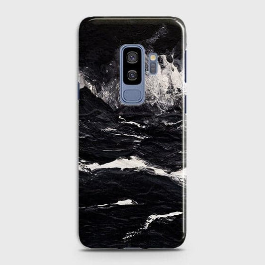 Samsung Galaxy S9 Plus Cover - Matte Finish - Black Ocean Marble Trendy Printed Hard Case With Life Time Colour Guarantee ( Fast Delivery )