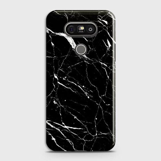LG G5 Cover - Matte Finish - Trendy Black Marble Printed Hard Case With Life Time Guarantee ( Fast Delivery )