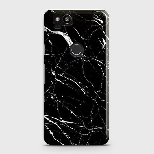 Google Pixel 2 Cover - Matte Finish - Trendy Black Marble Printed Hard Case With Life Time Guarantee (Fast Delivery)